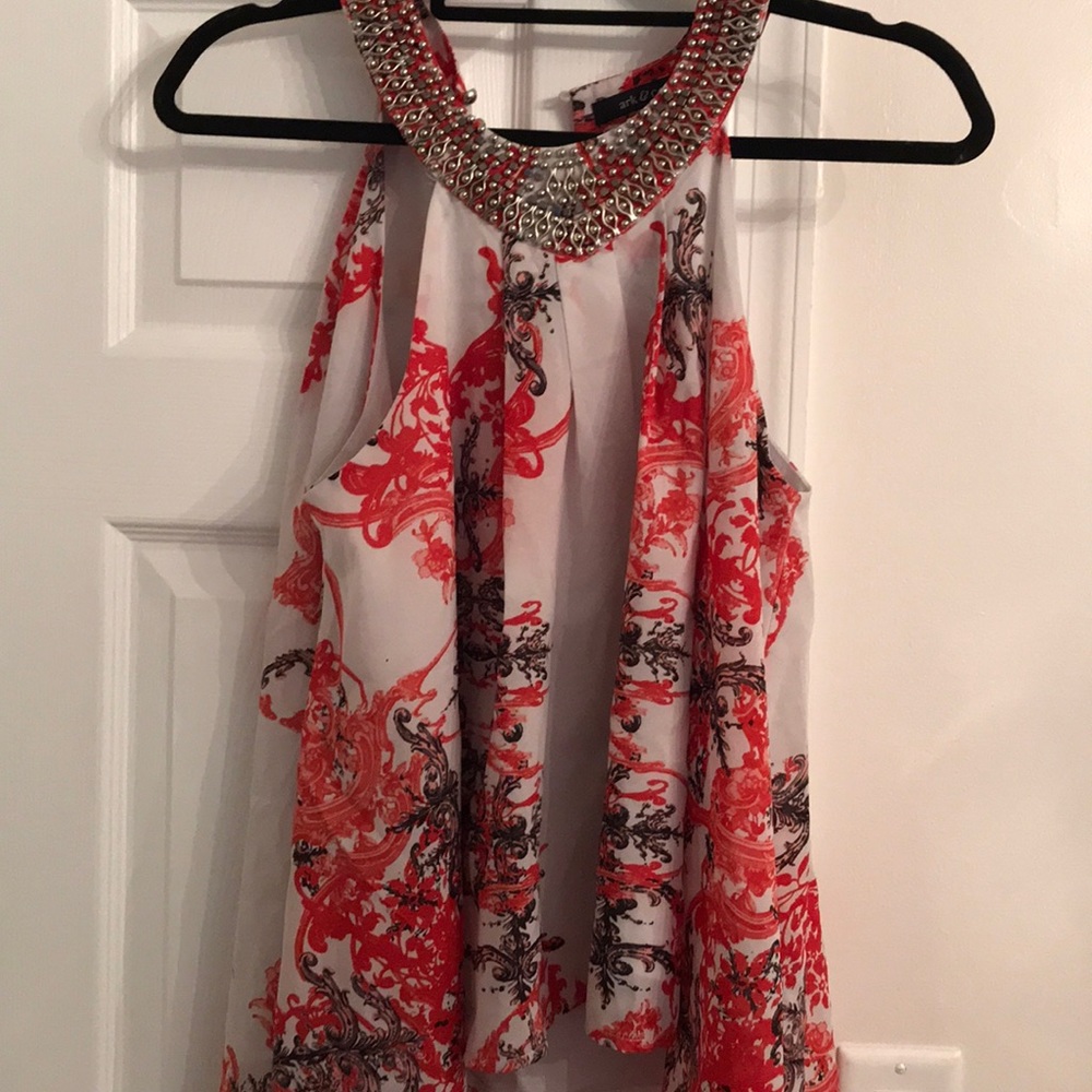 Sleeveless Embellished Blouse